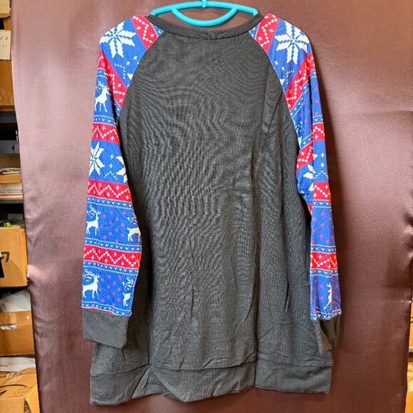 DOLNINE Women's Plus Size 14W-28W Christmas Sweatshirt Long Sleeve Oversized Tun - Picture 11 of 13